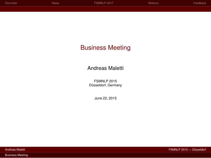 business meeting