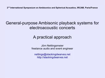 General-purpose Ambisonic playback systems for  electroacoustic concerts  A practical approach