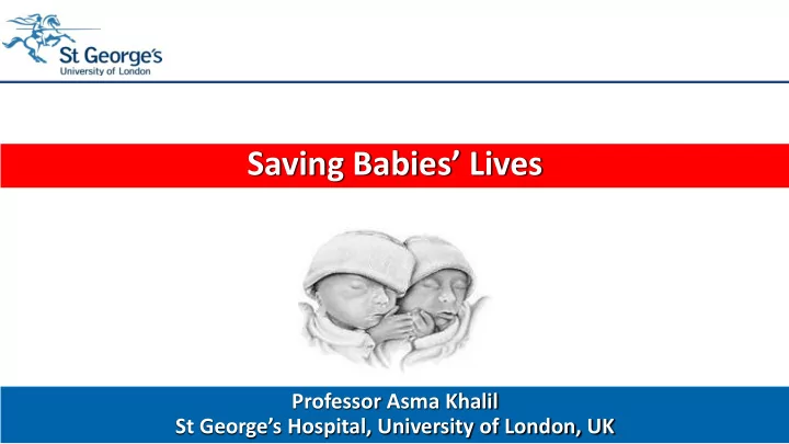 saving babies lives