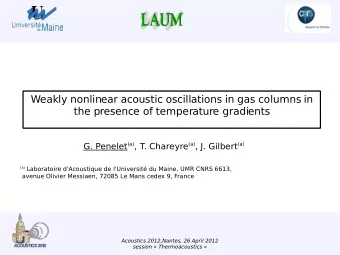 Weakly nonlinear acoustic oscillations in gas columns in  the presence of temperature gradients G.