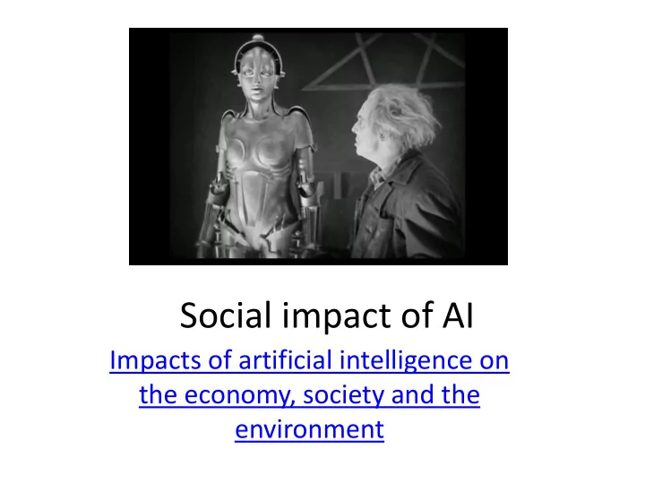 social impact of ai