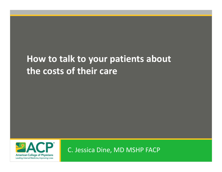 how to talk to your patients about the costs of their care