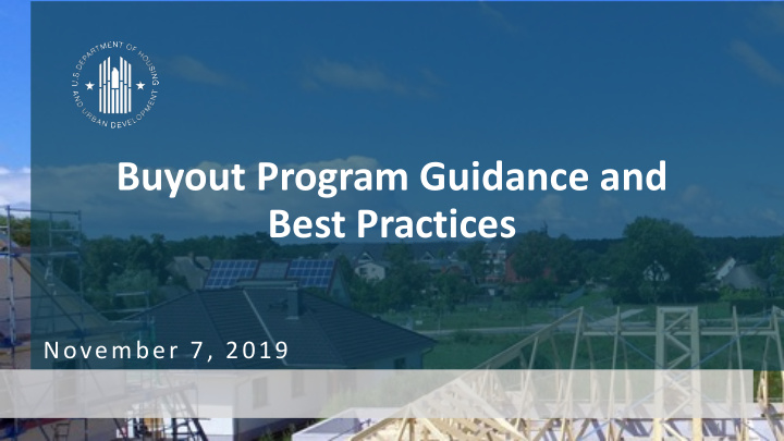buyout program guidance and best practices
