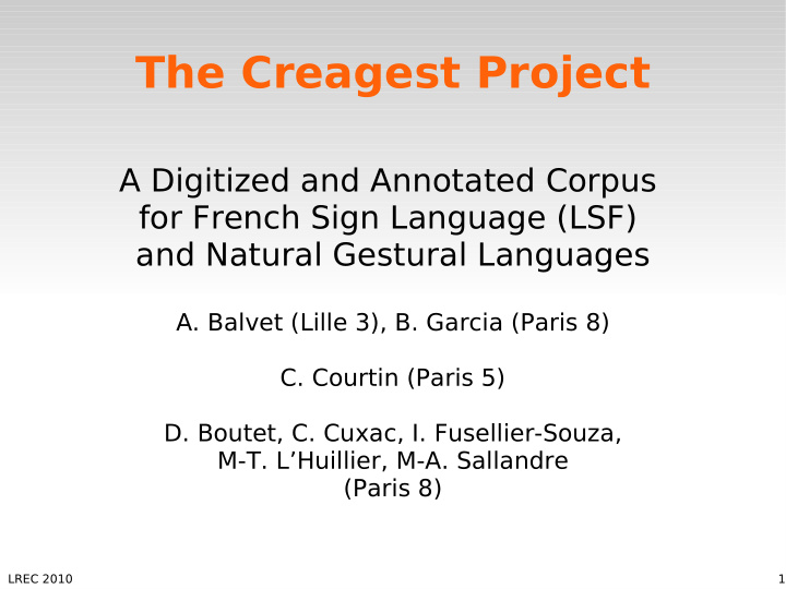 the creagest project