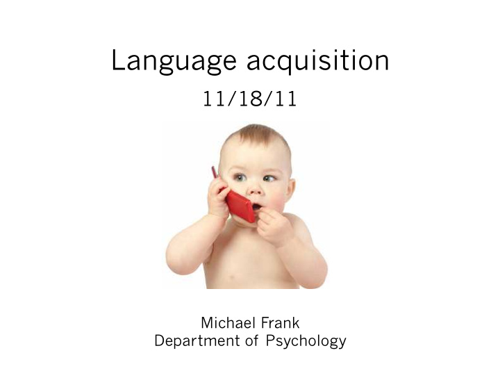 language acquisition