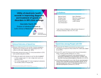 Utility of electronic health  records in improving diagnosis Bianca Duah 1 Kerri Sheahan 1  and