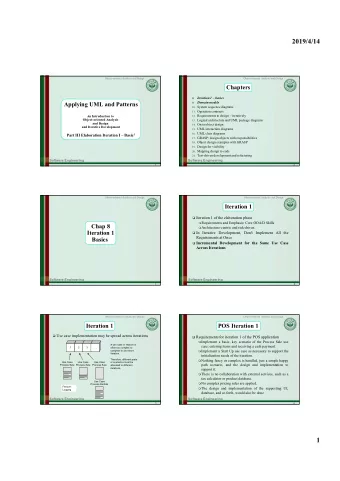2019/4/14  Object-oriented Analysis and Design  Object-oriented Analysis and Design  Chapters