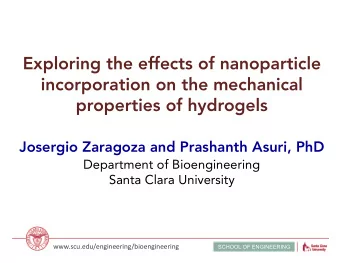 Exploring the effects of nanoparticle  incorporation on the mechanical  properties of hydrogels