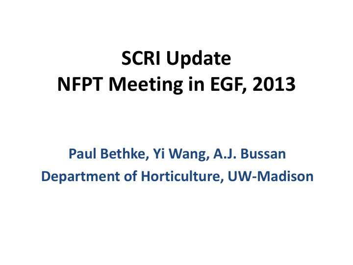 nfpt meeting in egf 2013