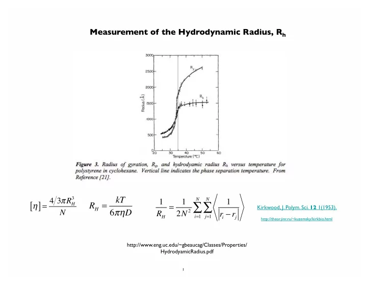 r h kirkwood j polym sci 12 1 1953 6 d i r j n 2 n 2 r h