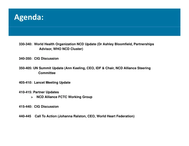 agenda