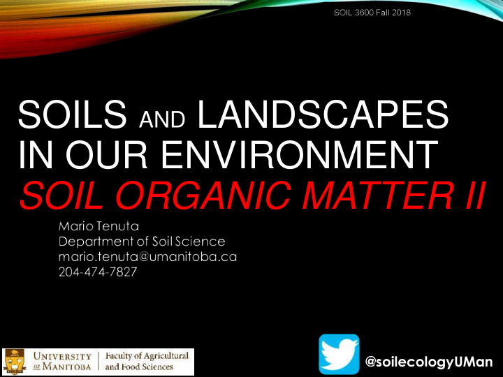 soils and landscapes in our environment