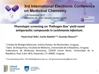 Phenotypic screening on Pathogen Box yield novel antiparasitic compounds in Leishmania