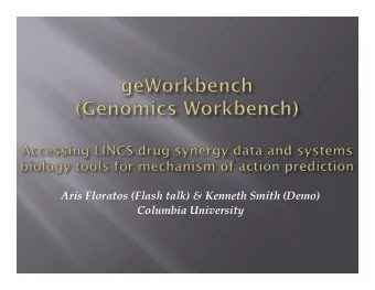 Aris Floratos (Flash talk) &amp; Kenneth Smith (Demo)  Columbia University MAGNet : National Center