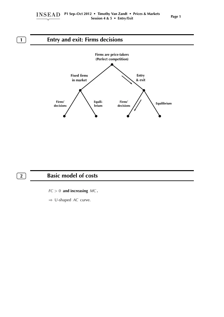entry and exit firms decisions