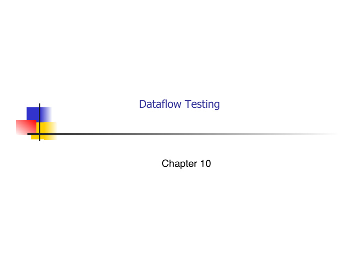 dataflow testing