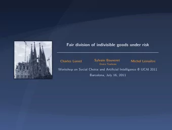 Fair division of indivisible goods under risk  Sylvain Bouveret  Charles Lumet  Michel Lematre