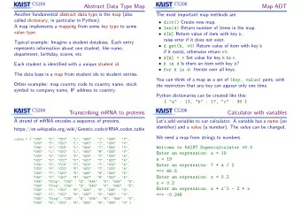 Abstract Data Type Map  Map ADT  Another fundamental abstract data type is the map (also  The most