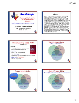 Abstract  Success in first-semester general chemistry, a known 'high-  risk' course, is being