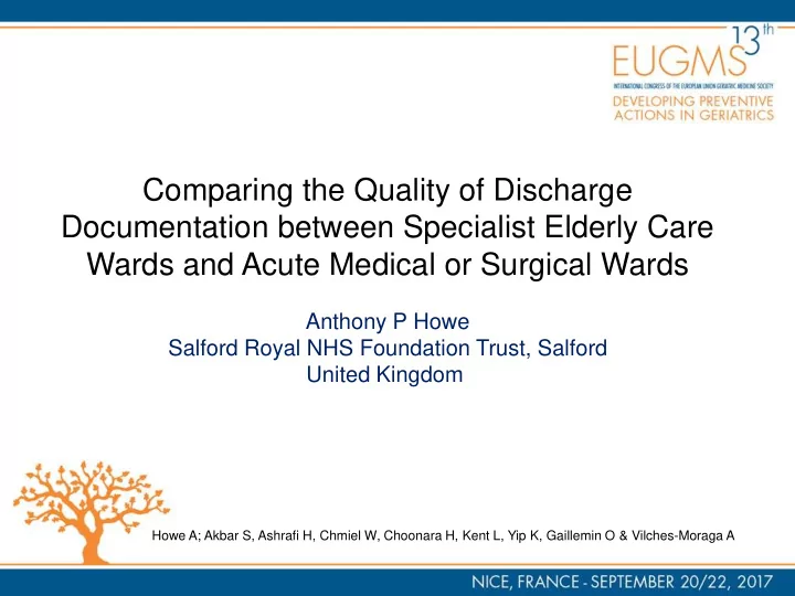 wards and acute medical or surgical wards