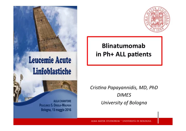 blinatumomab in ph all pa2ents