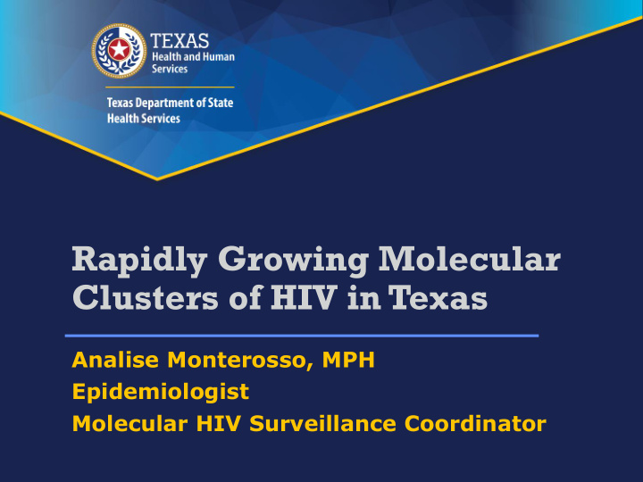 clusters of hiv in texas