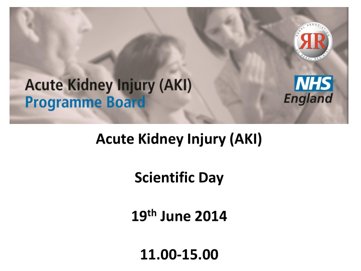 scientific day 19 th june 2014 11 00 15 00 welcome 11 00