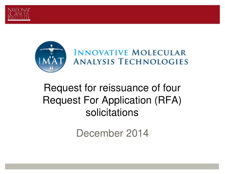 request for reissuance of four request for application