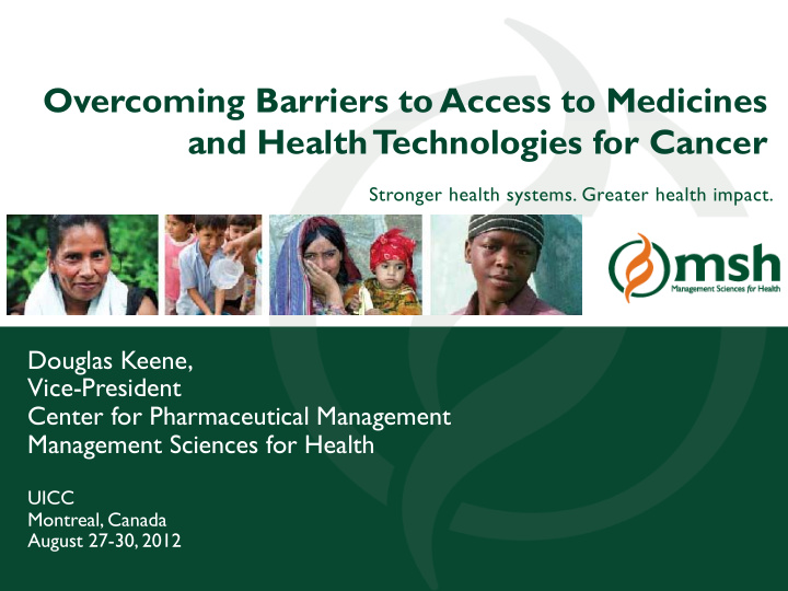 overcoming barriers to access to medicines and health t