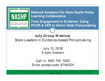 Agenda Darren Coffman  Oregon Health Evidence Review  3:00  3:20pm  Commission (HERC) Dan
