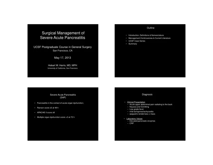 surgical management of