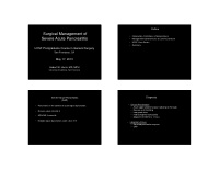 surgical management of