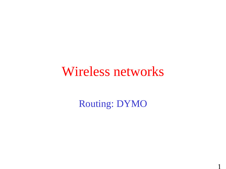 wireless networks