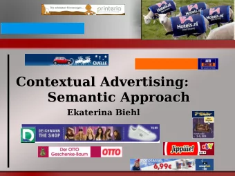 Contextual Advertising:  Contextual Advertising:  Semantic Approach  Semantic Approach  Ekaterina
