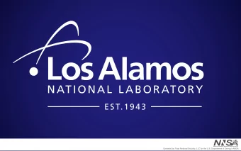 he  ur  Operated by Triad National Security, LLC for the U.S. Department of Energy's NNSA  Los