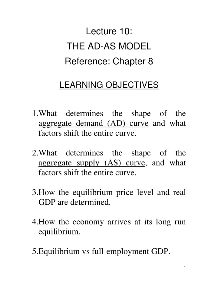lecture 10 the ad as model reference chapter 8