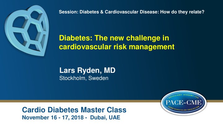 diabetes the new challenge in cardiovascular risk