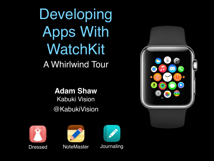 developing apps with watchkit