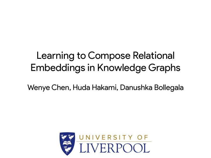 learning to compose relational embeddings in knowledge
