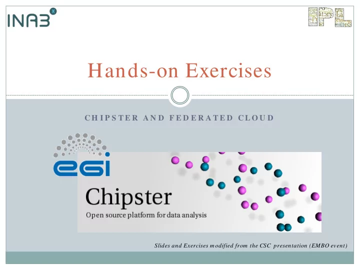 hands on exercises