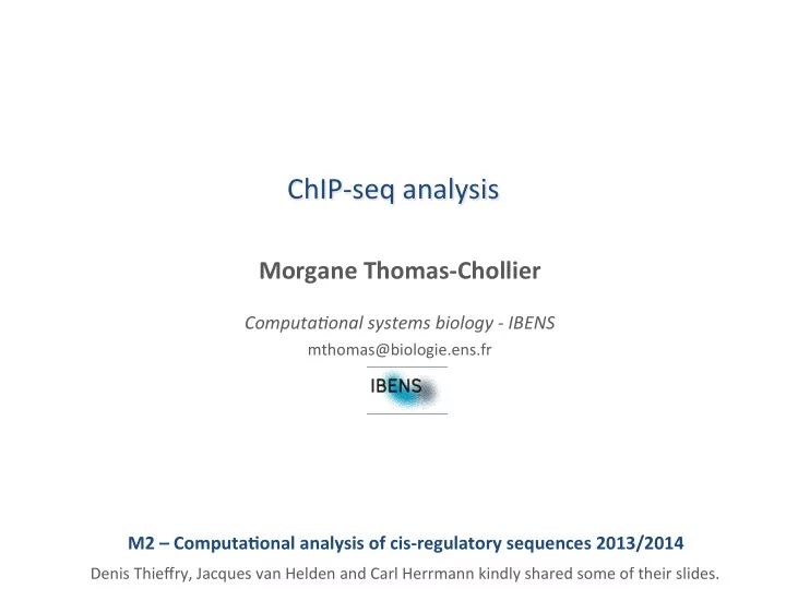 chip seq analysis