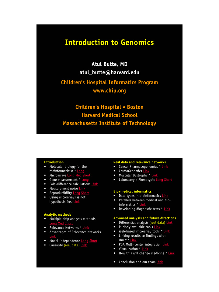 introduction to genomics