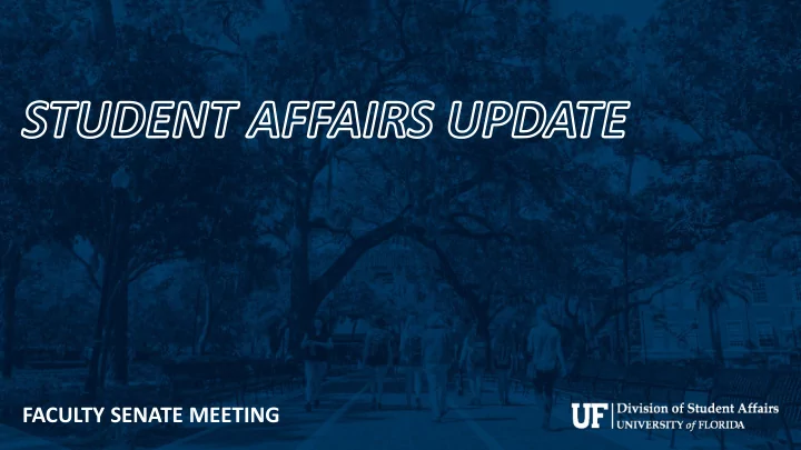 faculty senate meeting strategic purpose