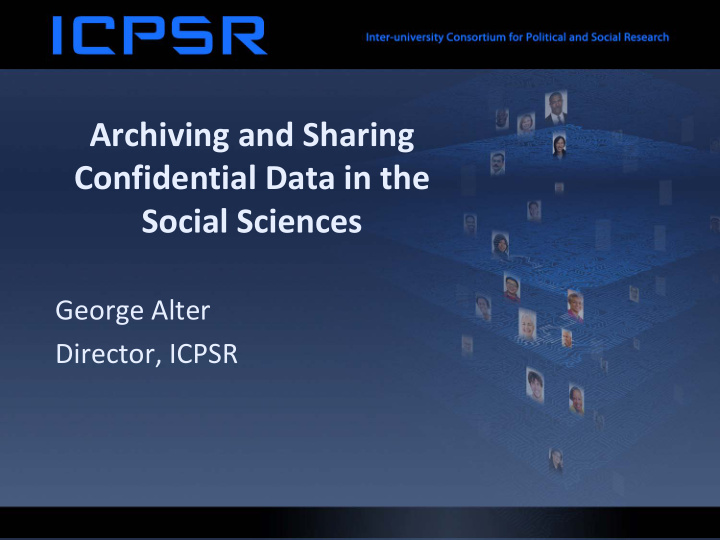 archiving and sharing confidential data in the social