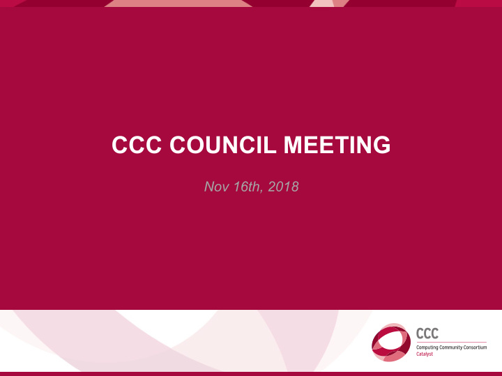 ccc council meeting