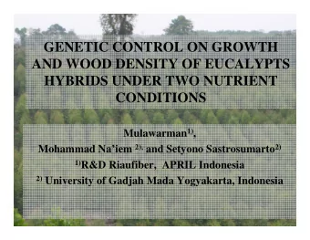 GENETIC CONTROL ON GROWTH  AND WOOD DENSITY OF EUCALYPTS  HYBRIDS UNDER TWO NUTRIENT  CONDITIONS