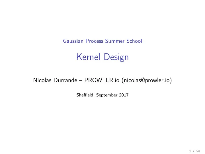 kernel design