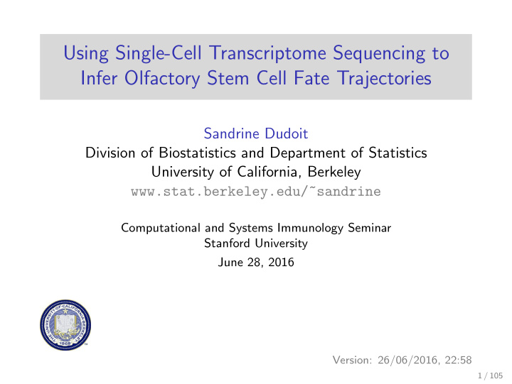 using single cell transcriptome sequencing to infer