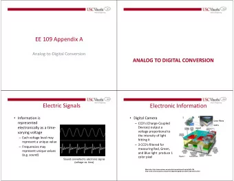 EE 109 Appendix A  Analog-to-Digital Conversion  ANALOG TO DIGITAL CONVERSION  A.3  A.4  Electric