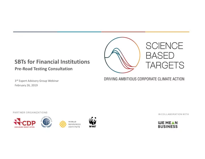 sbts for financial institutions